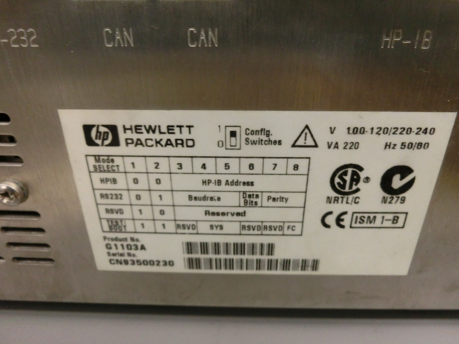 Agilent HP 8453 UV-Vis Spectrophotometer G1103A Working 30 days warranty