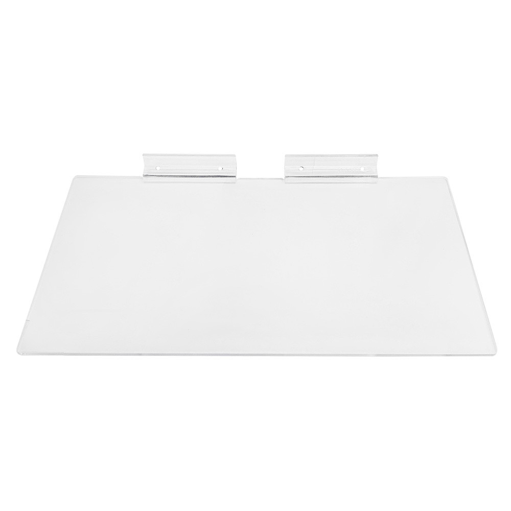 4 Pc Slatwall 12” x 6” Flat Styrene Clear Shoe Shelf Acrylic Display Fixture