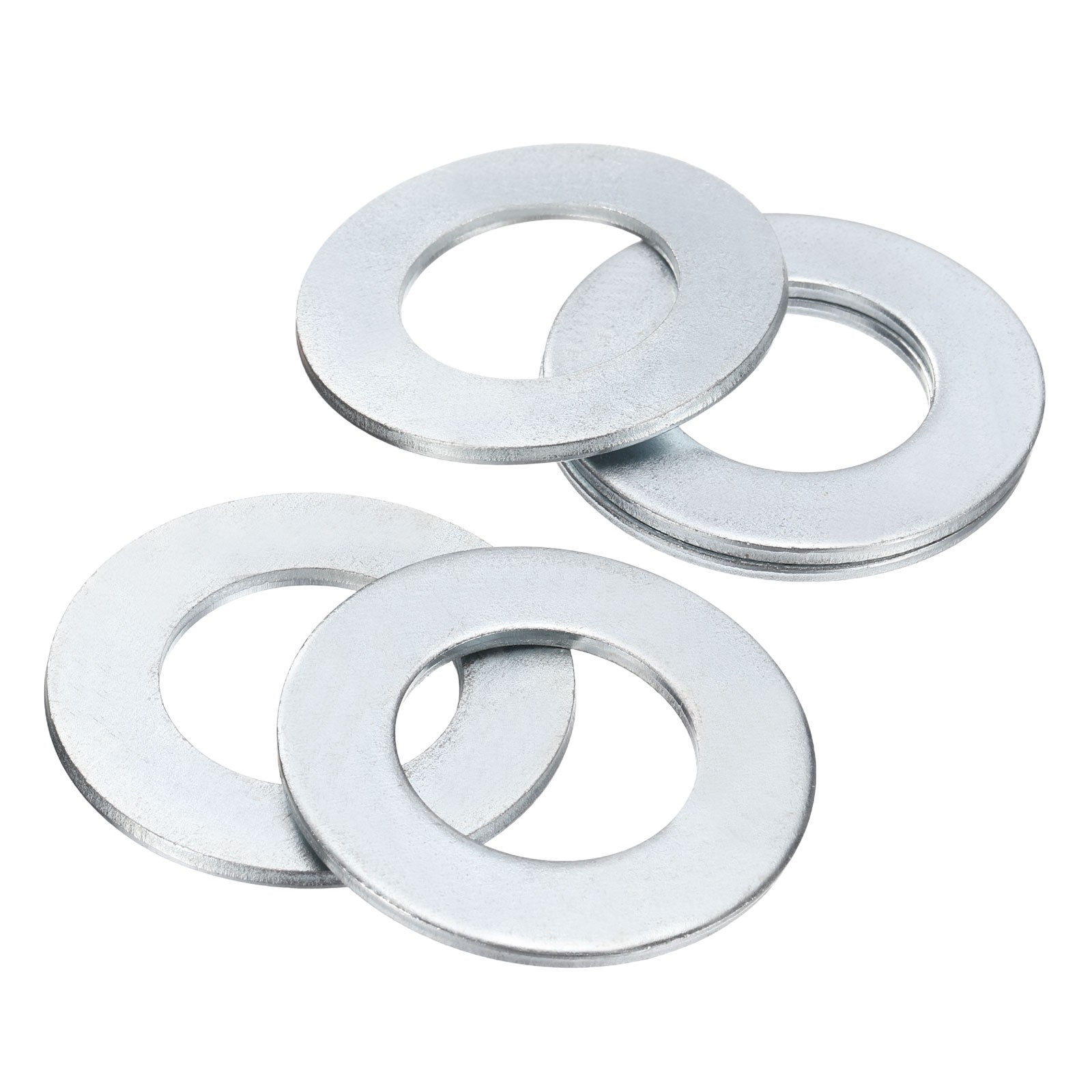 5Pcs 1-1/8″ Carbon Steel SAE Flat Washers 1.26″ x 2.25″ x 0.11″ Silver Tone
