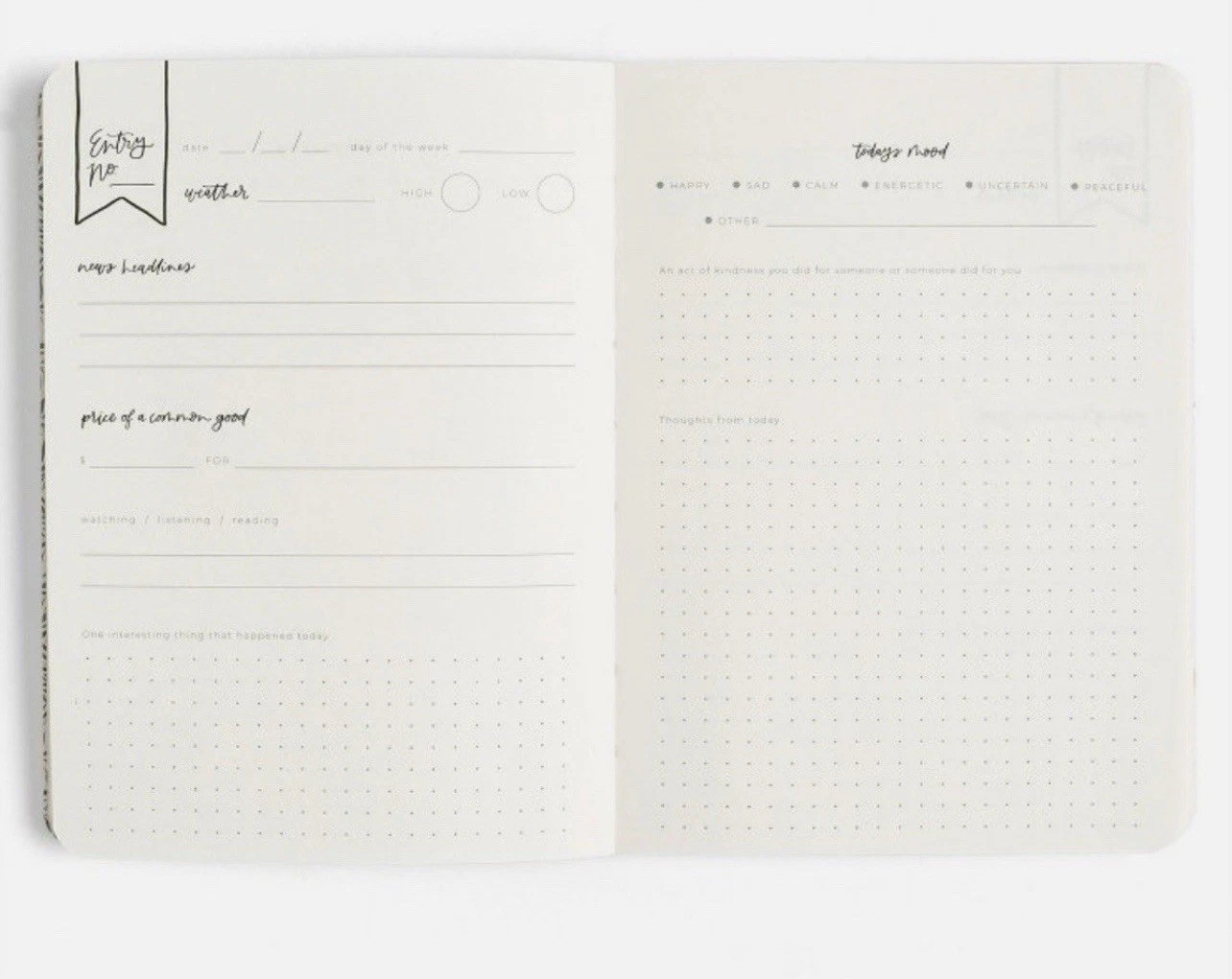 1Canoe2 Daily Log Guided Journal Orange 5.25 in X 7.25 in