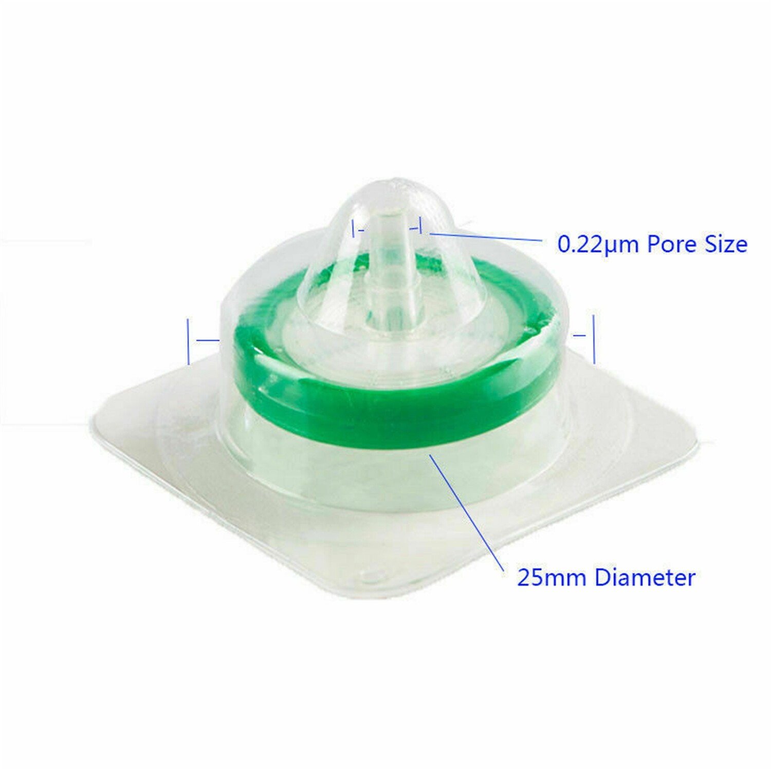 100pcs Lab PES STERILE Syringe Filter 33mm Diameter 0.22μm Pore Size Hydrophilic