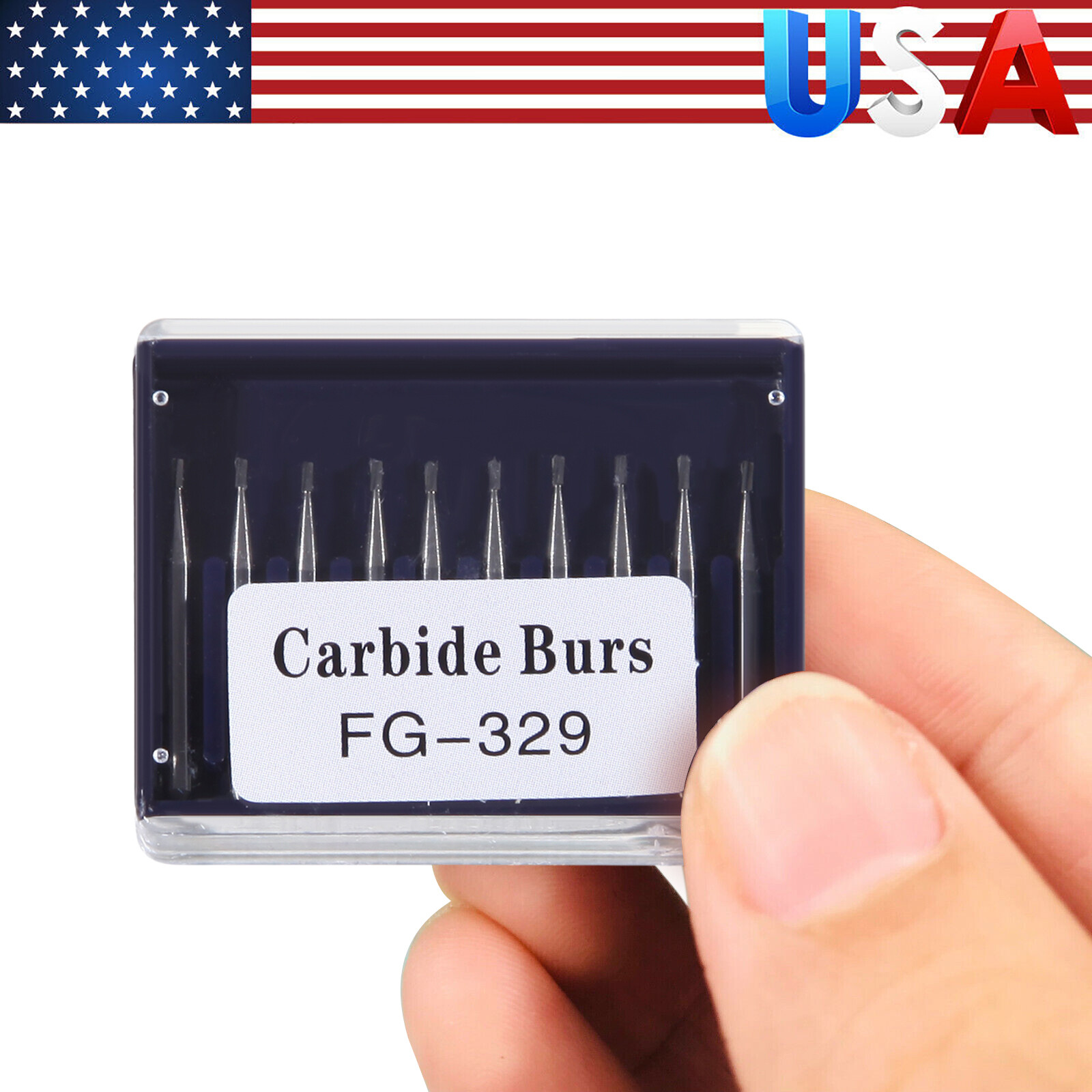Dental Carbide Burs Tungsten Bur FG # 329 Pear Shape for High Speed Handpiece ty