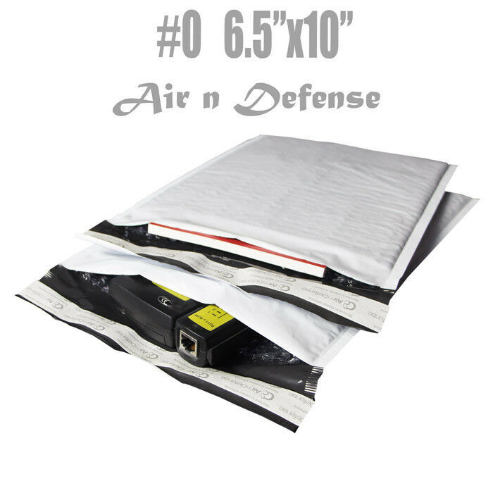 #0 6.5×10 Poly Bubble Padded Envelopes Mailing Mailers Shipping Bags AirnDefense