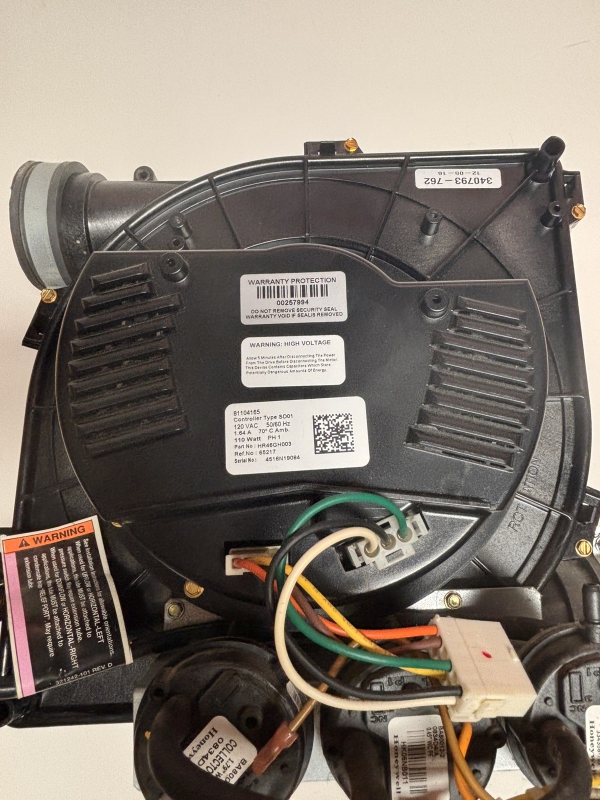 HR46GH003 OEM Carrier Inducer Motor HC23CE116 81104165 #X5