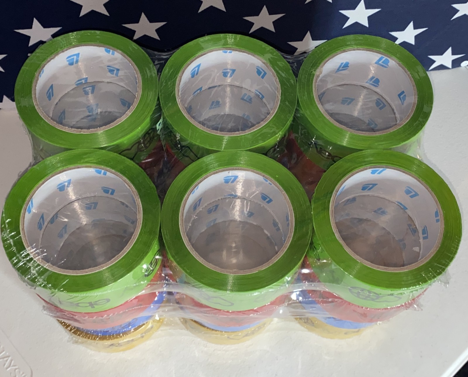 2″ x 75 yards Official eBay Branded Packaging Tape 24 ROLLS Blue Red Green Gold