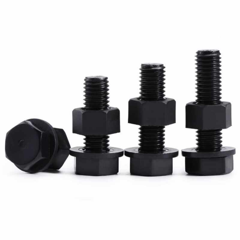Plastic Hex Head Screws Black Nylon Bolts With Nut Washer M3 M4 M5 M6 M8 M10 M12