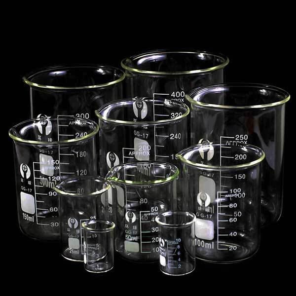 5ml-3000ml Glass Laboratory Handle Beakers High Chemistry stability Glassware