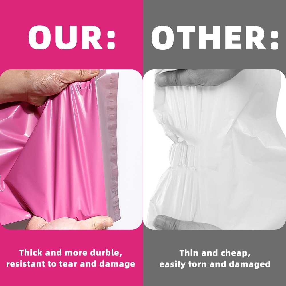 100 6×9 Poly Mailer Envelopes Self Sealing Shipping Mailers Bags Pink POLYSELLS