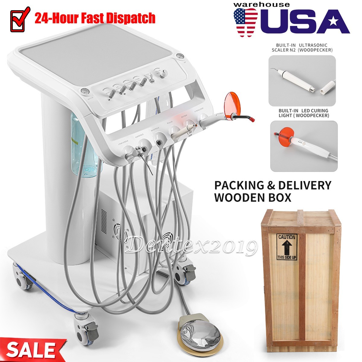 US Woodpecker Dental UDS-P Ultrasonic Piezo Scaler Handpiece Scaling+Perio+Endo