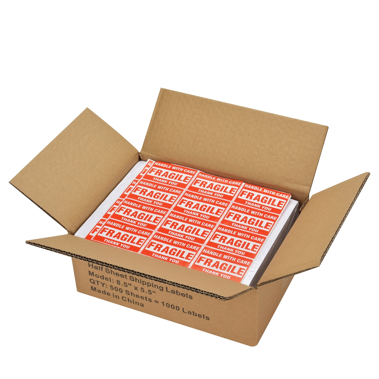 50-1000 Premium 8.5″ X 5.5″ Half Sheet Shipping Labels Self Adhesive 2 Per Sheet