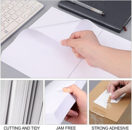 8.5″x5.5″ Shipping Labels Half Sheet Self Adhesive 2 Per Sheet Laser Inkjet 2 UP