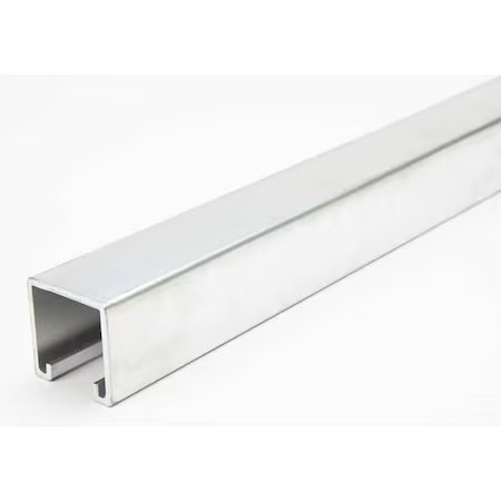 Single Channel Strut, Solid, Aluminum, Plain, None Hole Size, Silver, Fs-200 Al