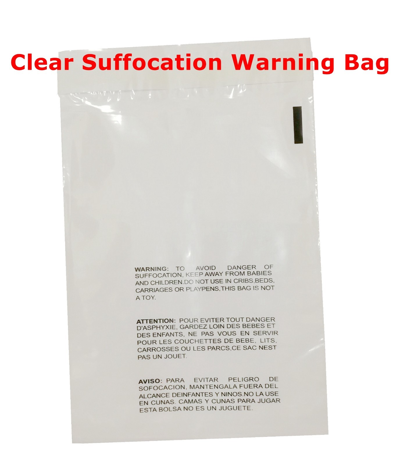 300 6×9 Self Seal Suffocation Warning Clear Poly Bags 1.5 mil Free Shipping