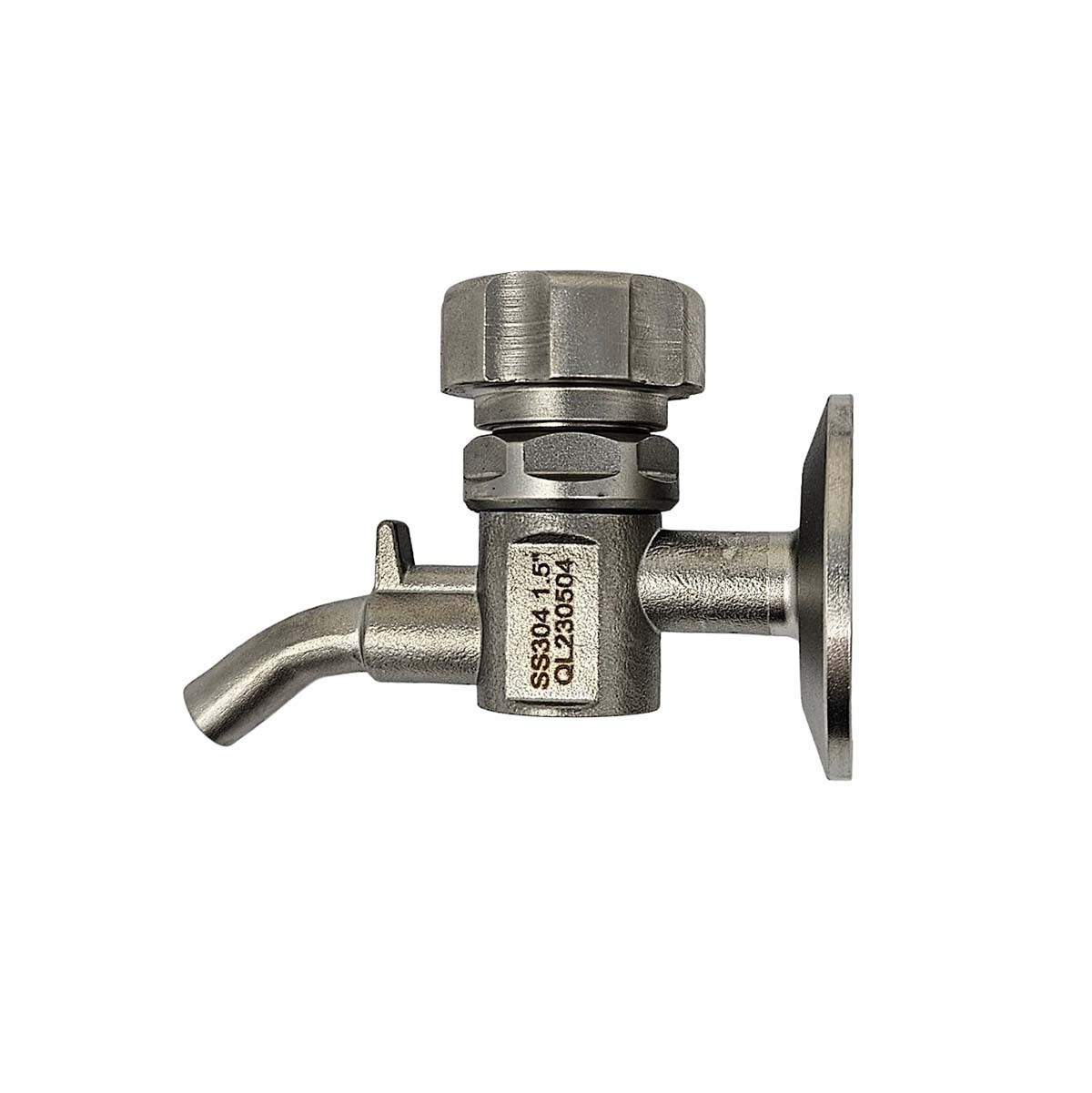 1- 1 1/2 Inch Tri-Clamp Sample Port Perlick Style 304 Stainless Steel