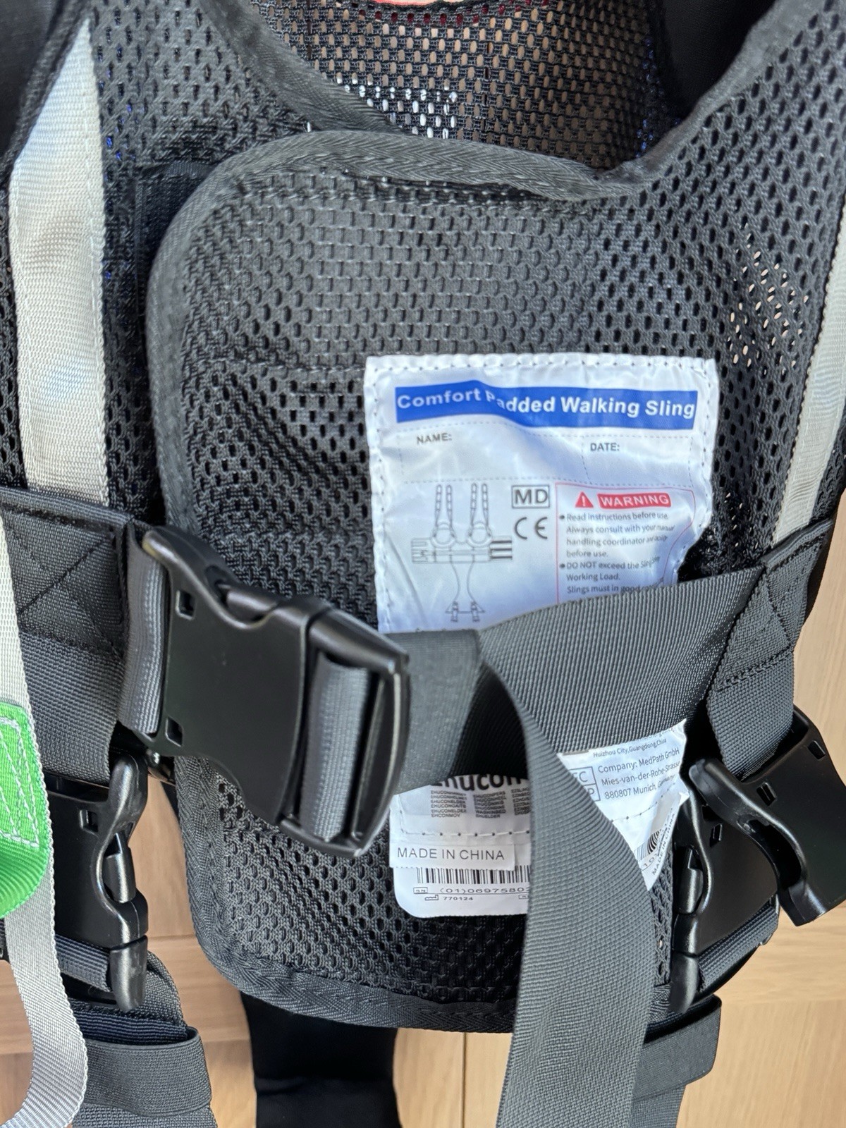 Ehucon Patient Lift Walking Sling Pelvic Padded 500lbs Helping Aid Sz Small READ