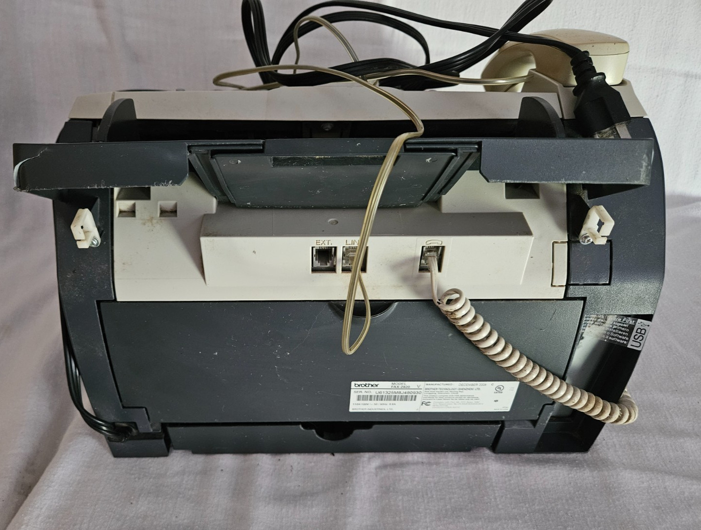 Brother IntelliFAX 2820 All in One Laser Fax Machine Printer Copier