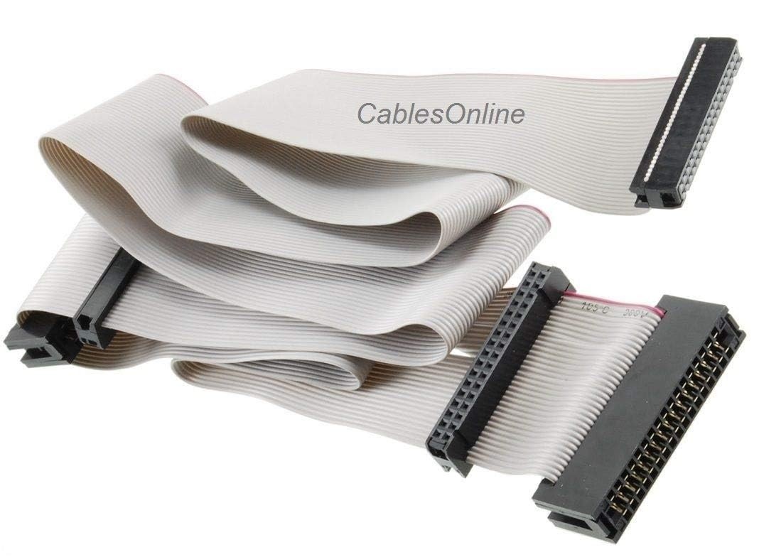 CablesOnline 24inch Universal Floppy Drive Ribbon Cable for 3.5 or 5.25in Dri…