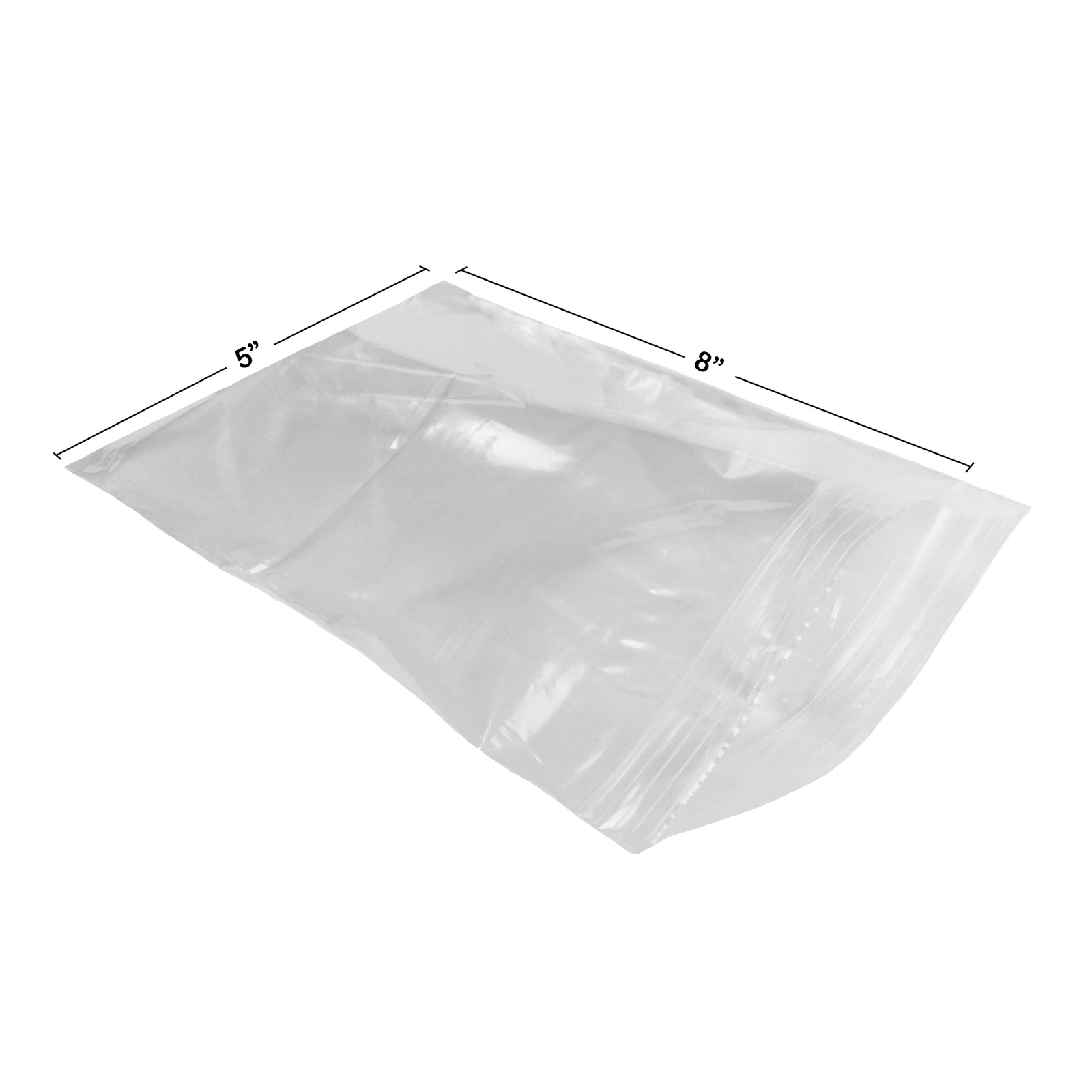 UOFFICE 1000 Reclosable Clear Poly Bags 5″x8″, 2 Mil Resealable Bags