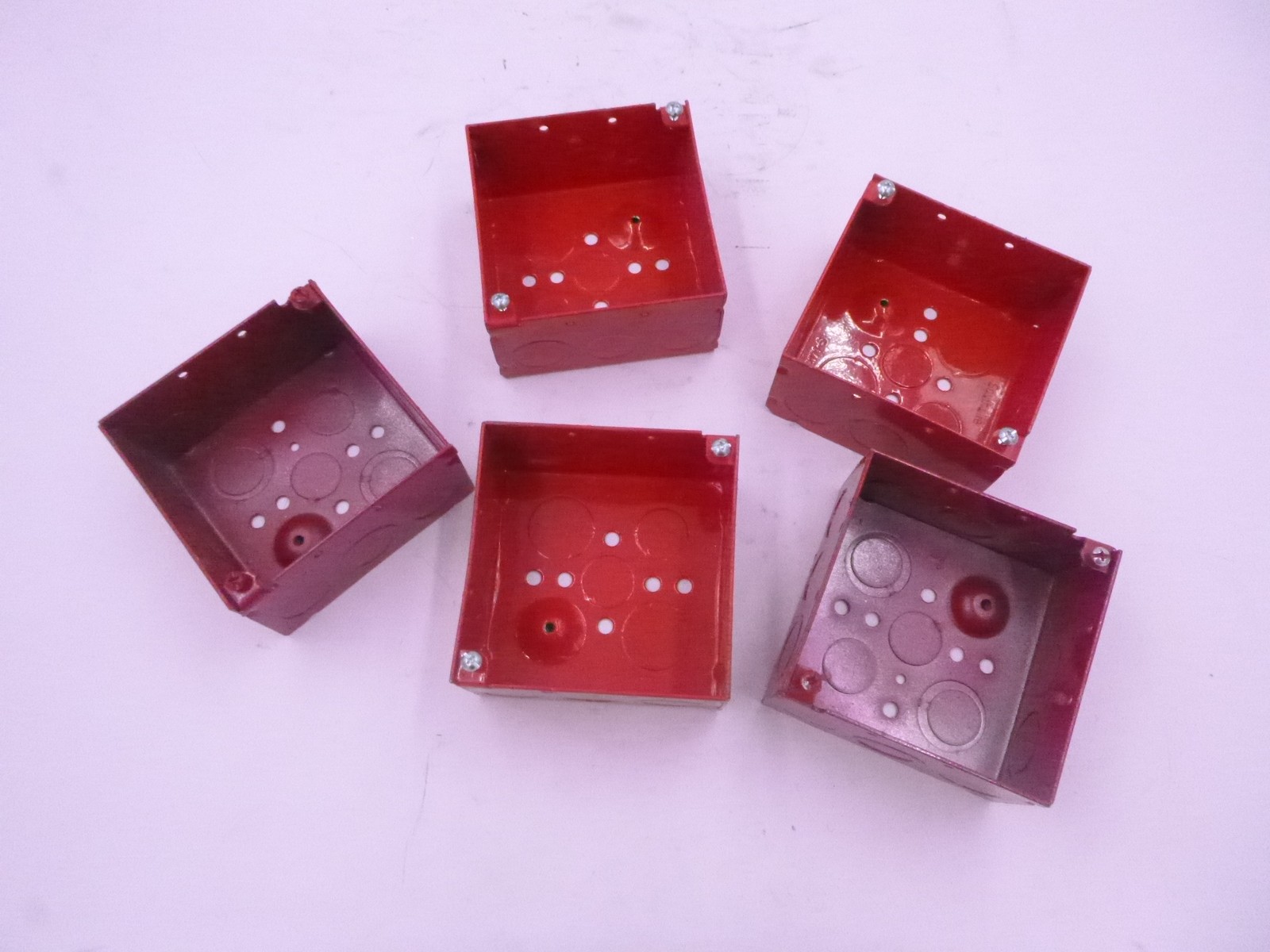 5 PACK Hubbell Raco 911-3 Red Electrical Box 30.3 Cu In
