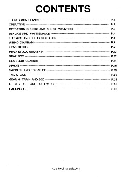 LUX-MATTER Acra 1340G Metal Lathe Owner Instructions and Parts Manual 1284