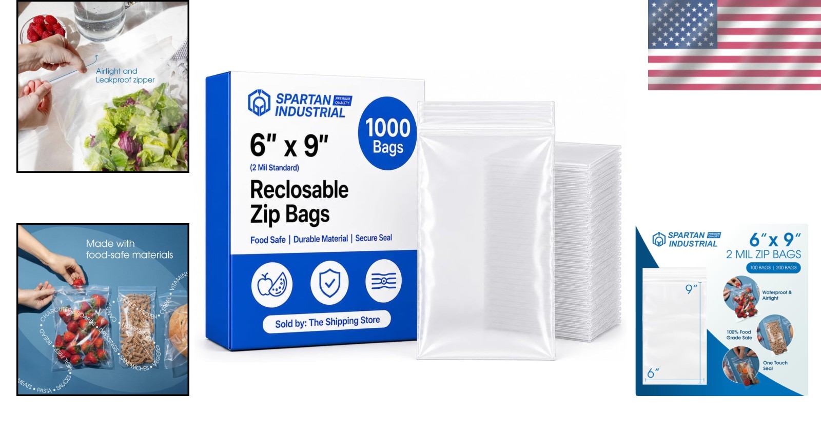 Clear 6×9 Ziplock Bags – 2 Mil Thickness, 1000 Pack