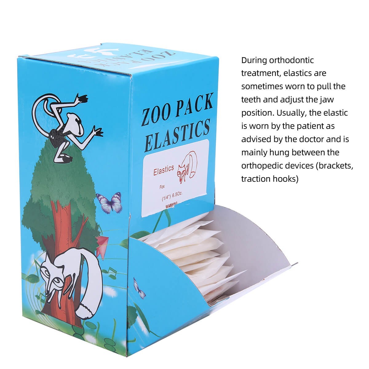 5000Pcs/box AZDENT Dental Orthodontic Elastics Latex Braces Rubber Bands 6.5 OZ