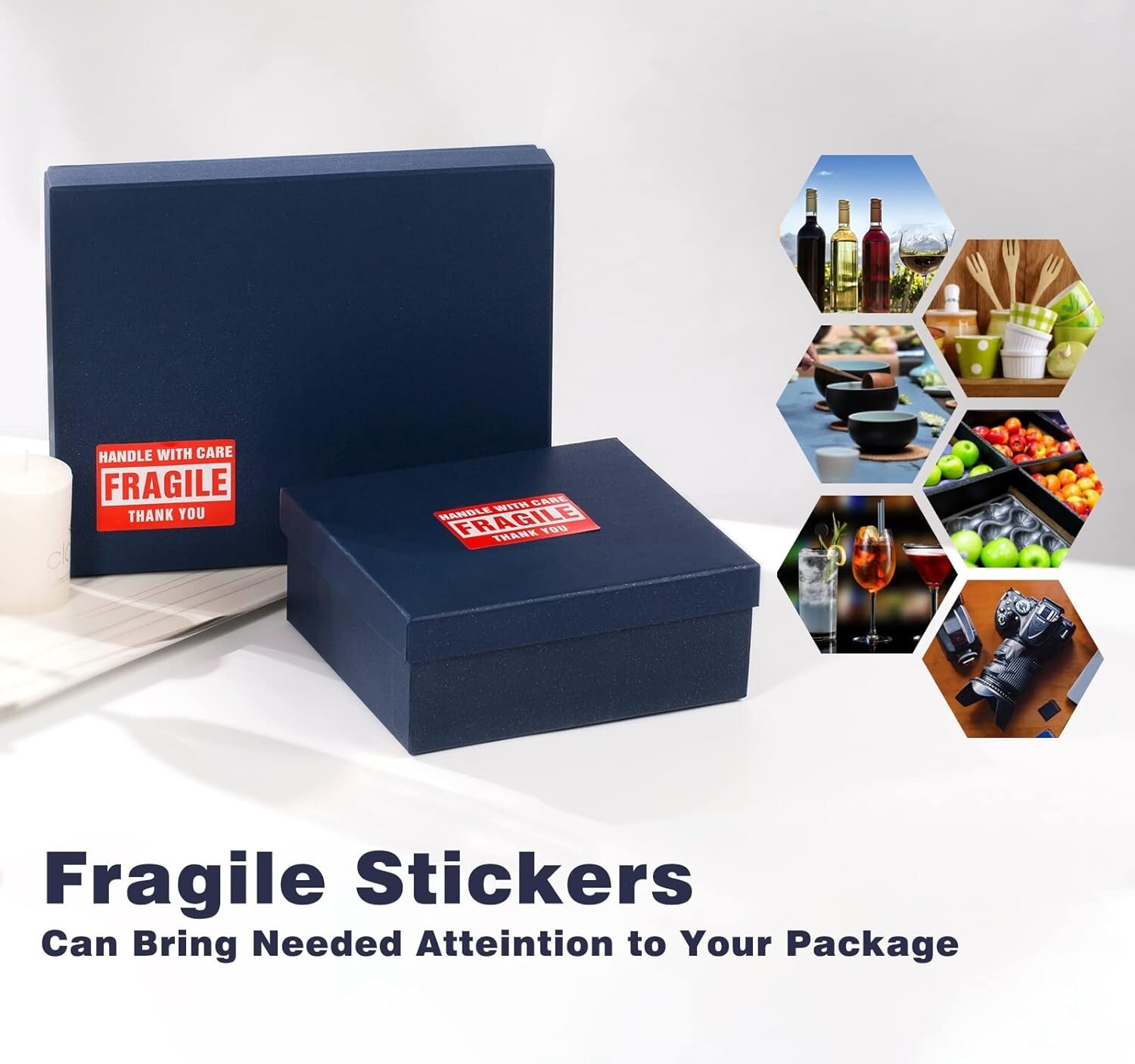Fragile Stickers 1 Roll 500 2×3 Fragile Label Sticker Handle With Care Mailing