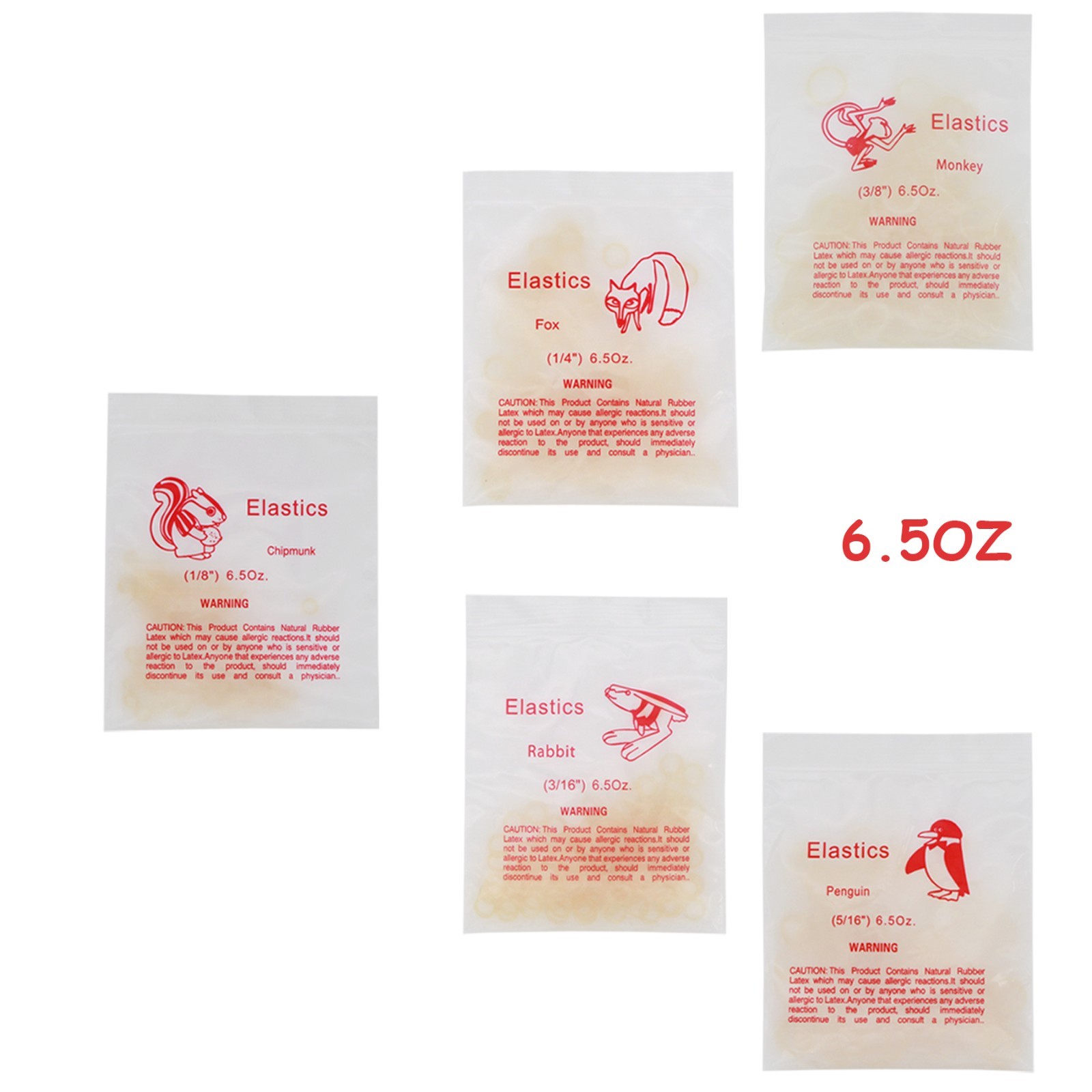 US Dental 3.5oz 5.0oz 6.5oz Ortho Elastic Latex Brace Orthodontic Rubber Band
