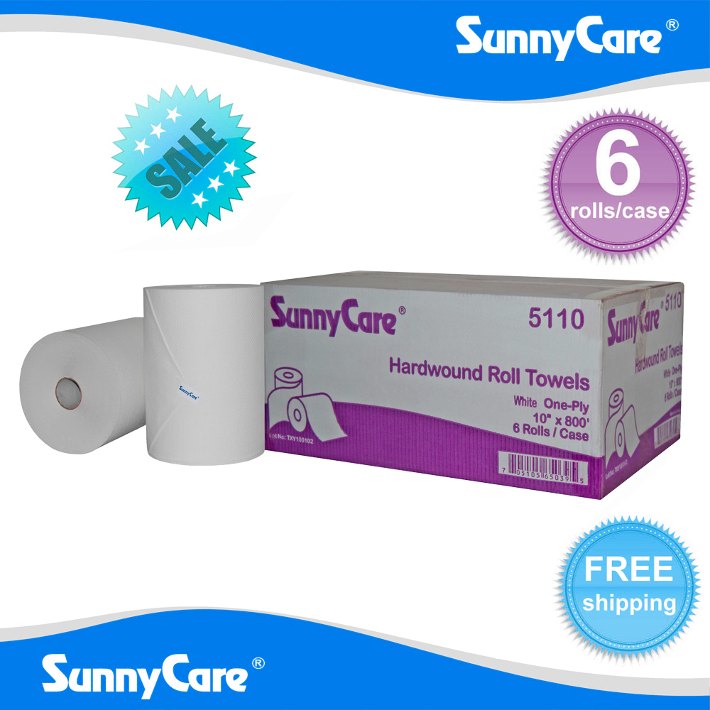 SunnyCare® #5110 White 10″ Paper Towel Rolls 800′ Roll – 6 / Case