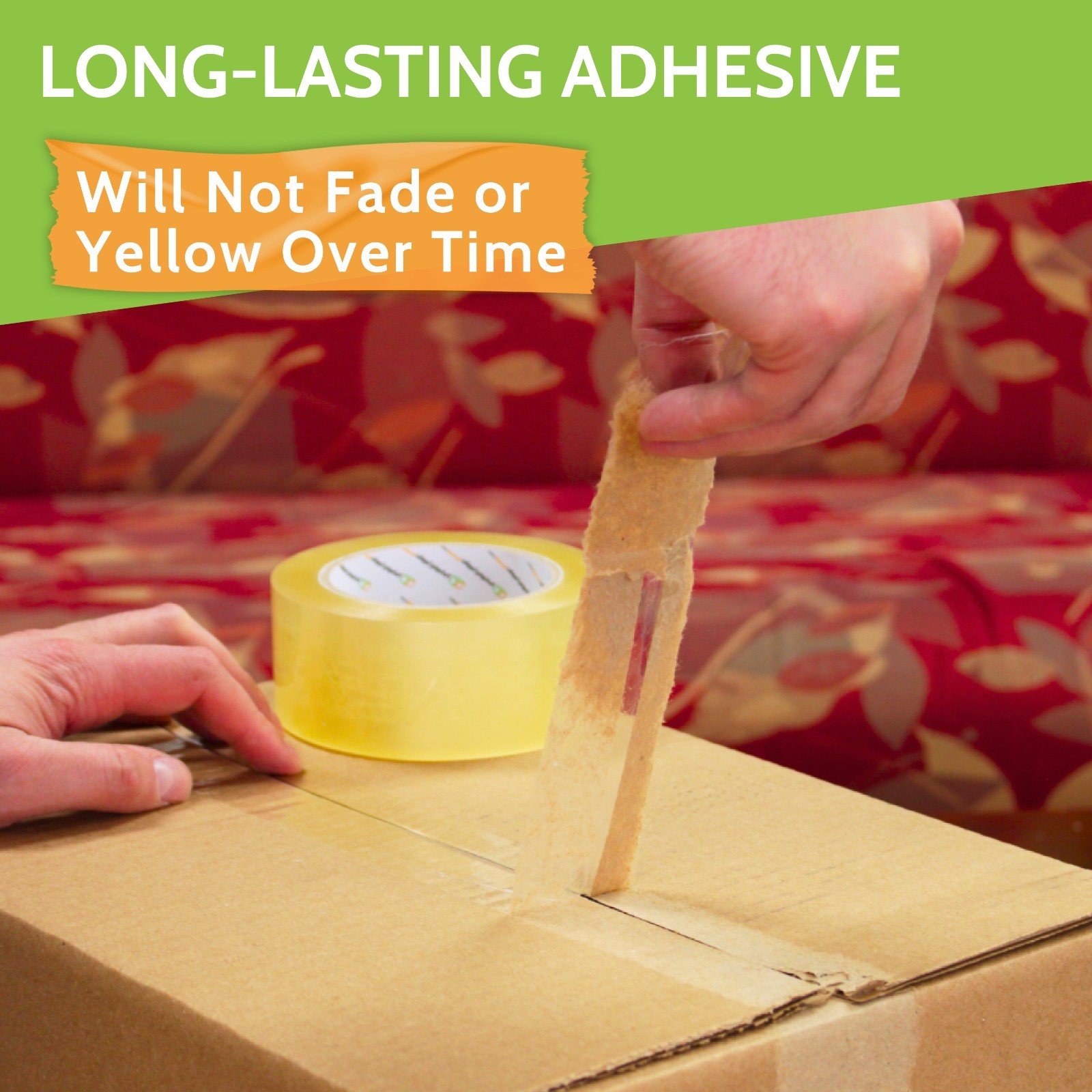 36 ROLLS Clear Packing Tape – 2 INCH x 100 Yards (300 ft) Carton Sealing Package