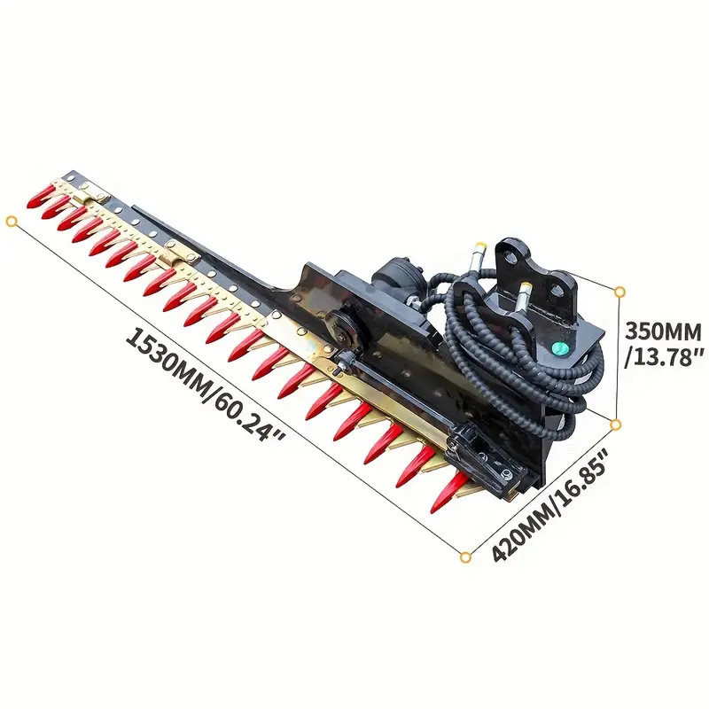 Mini Excavator 0 .8 – 1.5 Ton Hedge Trimmer Grass Cutter Hydraulic Attachment