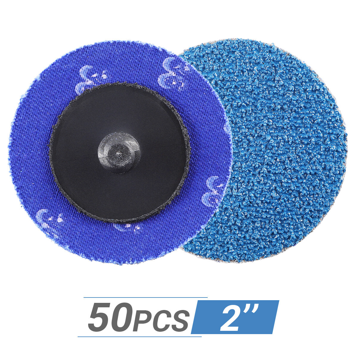 50PCS 2 inch 36 Grit Zirconia Roll Lock Die Grinder Quick Change Sanding Discs