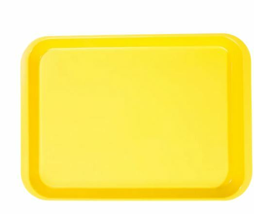 Dental Instrument Flat Setup Trays Size B Neon Yellow (5 Trays)