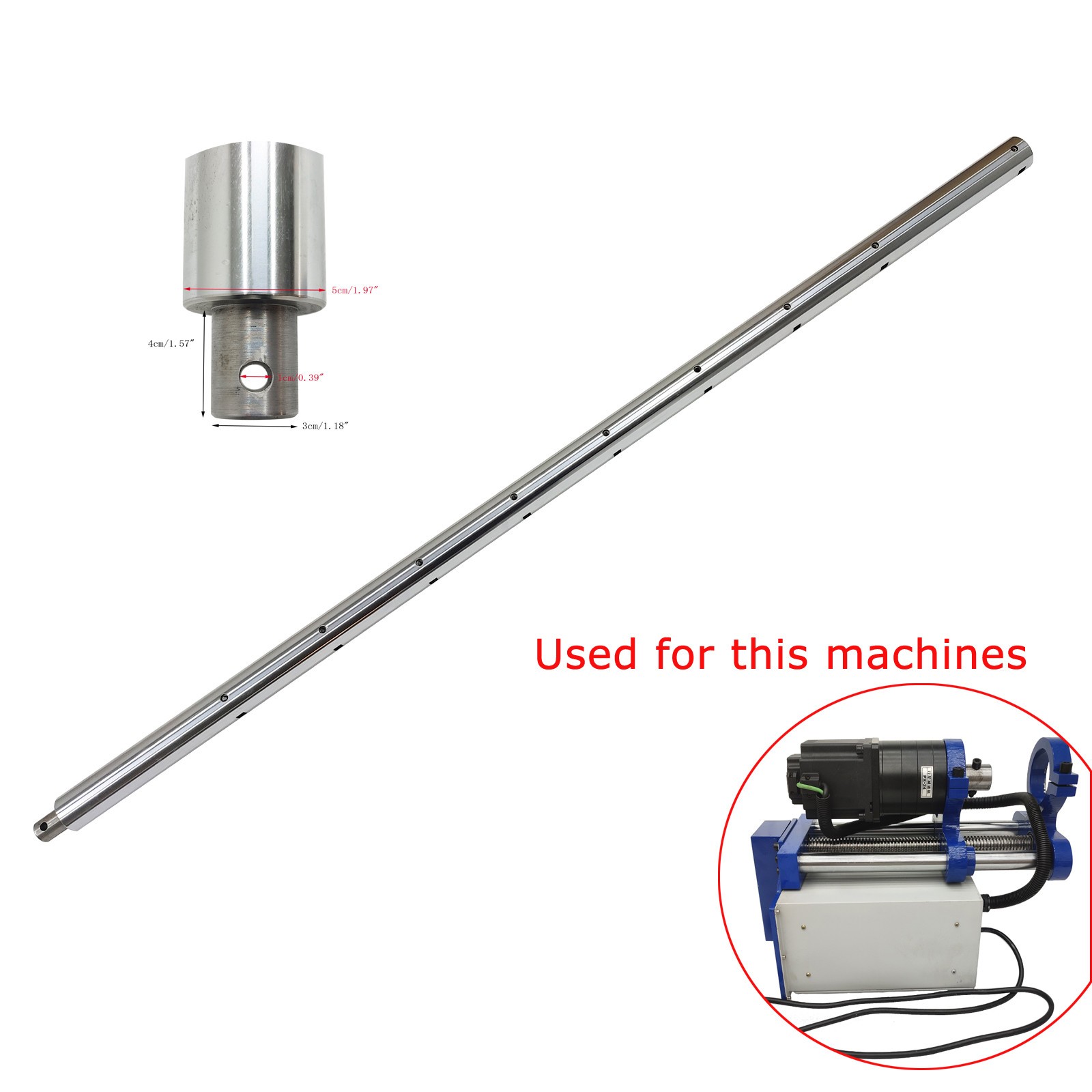 Dia 1.97in,5.25ft High-Precision Boring Bar for Portable Line Boring Machine
