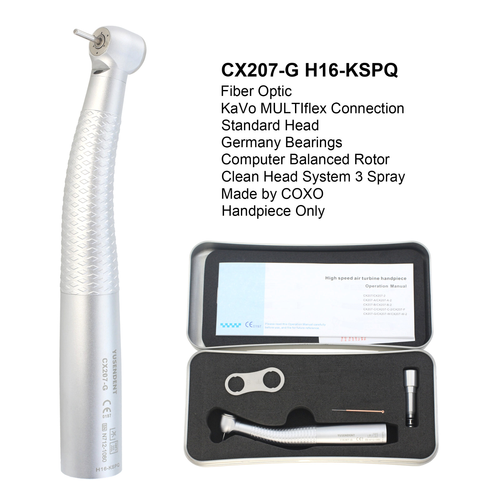 COXO Dental Fiber Optic Handpiece High Speed Air Turbine CX207-GK KaVo MULTIflex
