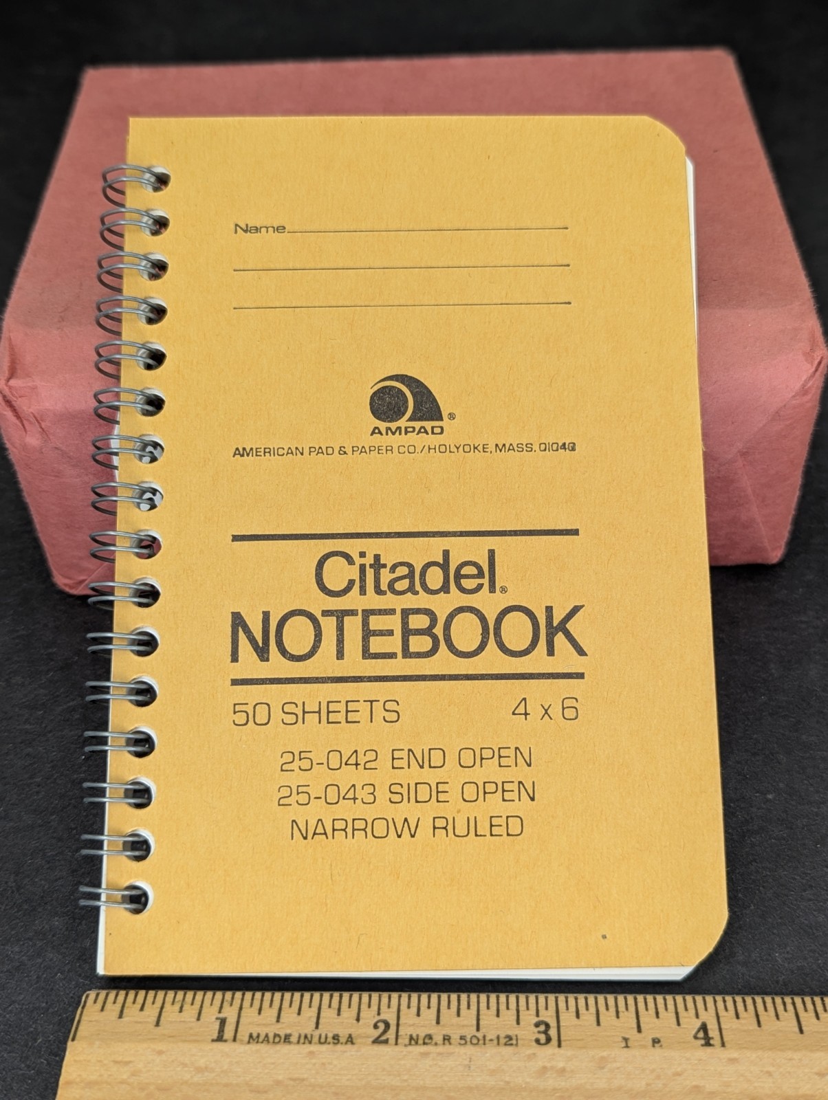 Vintage NOS Sealed Set Of 10 Citadel Ampad Narrow Ruled Notebooks 50 Sheets 6×4