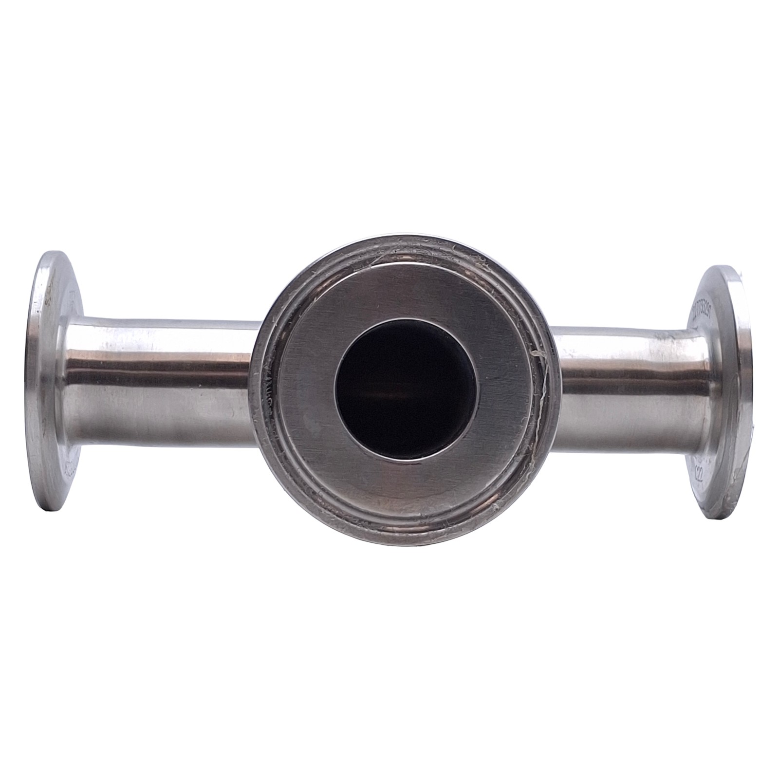 Stainless Steel Sanitary Tri-Clamp Tee Fitting 5.25in x 3.1in, 1in Tri-Clamp