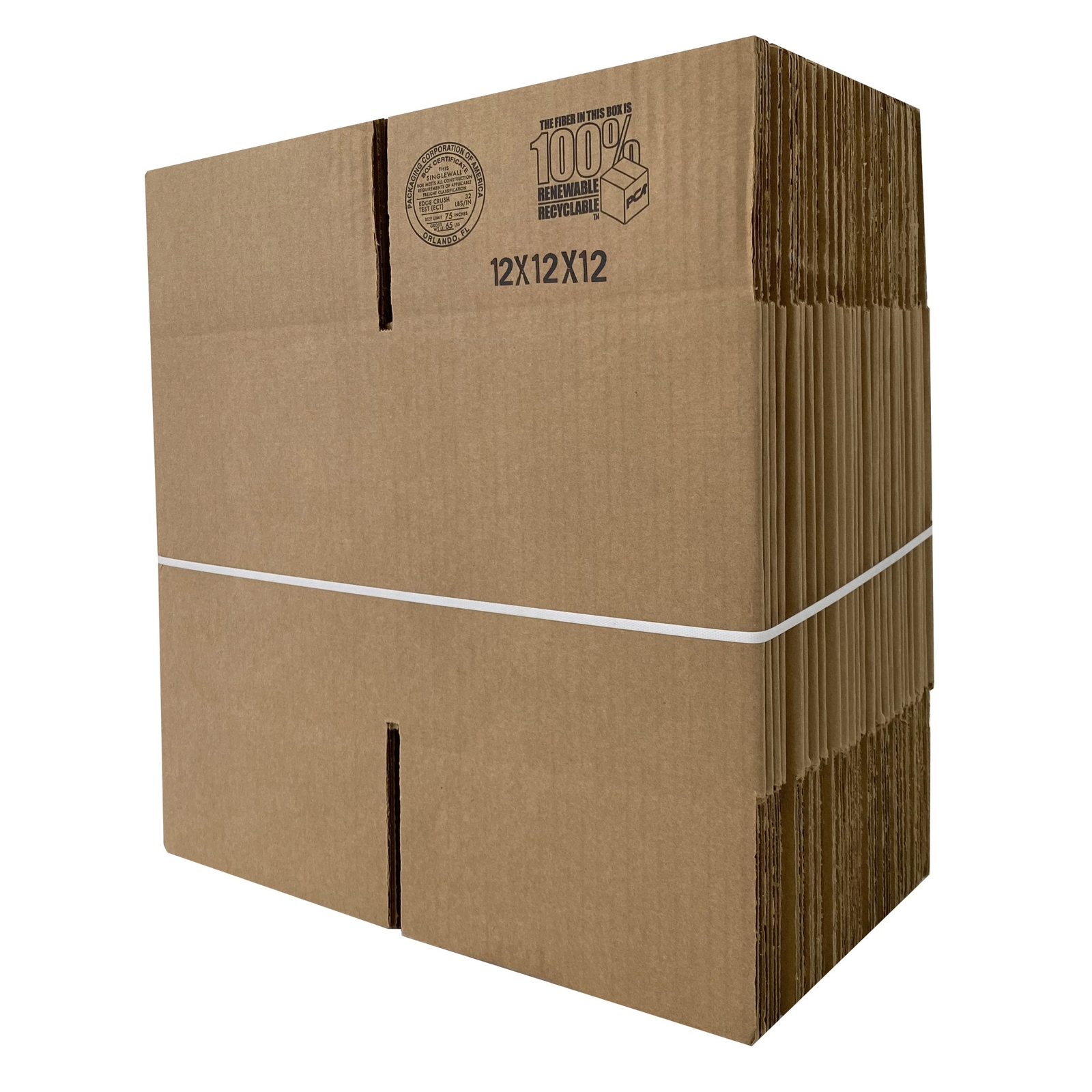 UOFFICE Bundle of 25 Corrugated Boxes 12″ x 12″ x 12″ Cube Boxes