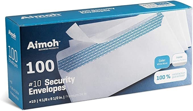 Security Tinted Self-Seal Envelopes Size 4-1/8 X 9-1/2 Inches-24 LB – 100pcs