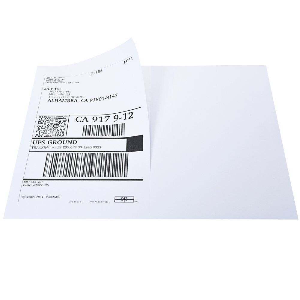 200-20000 8.5×5.5 Shipping Mailing Labels Half Sheet Self Adhesive for Laser ink