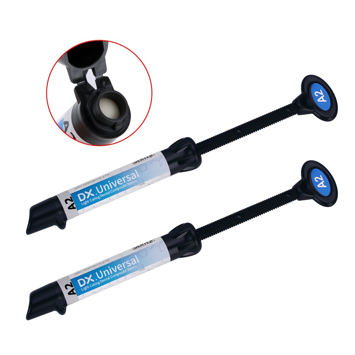 Dentex Dental Universal A1 A2 A3 A3.5 B1 B2 Recambio de Resina Compuesta de Foto