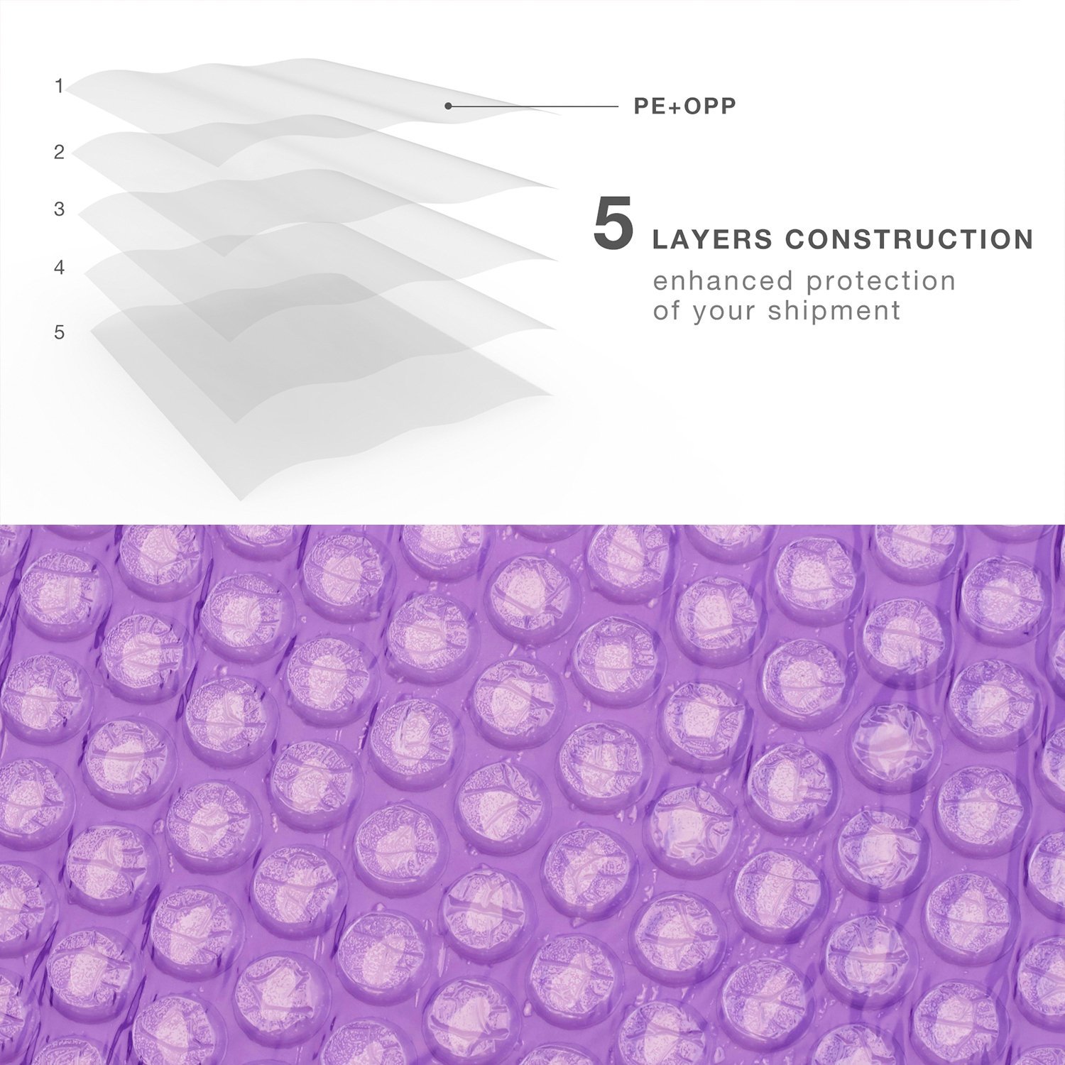 1000 #0 Purple Poly Bubble Padded Envelope Self-Sealing Mailers 6X10 (Inner 6×9)