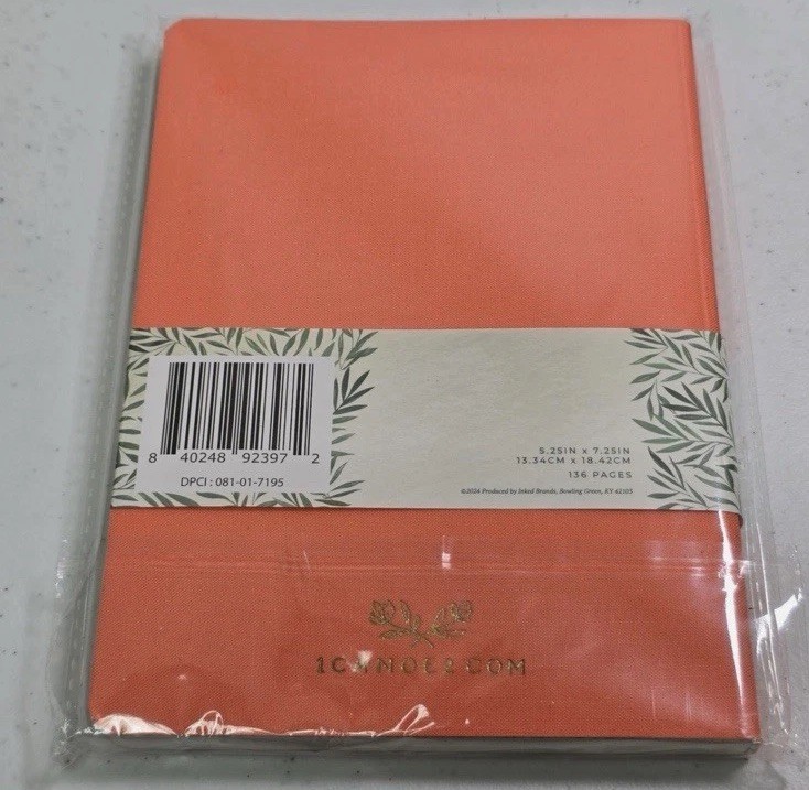 1Canoe2 Daily Log Guided Journal Orange 5.25 in X 7.25 in