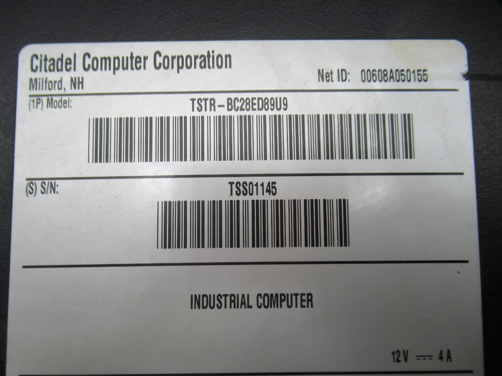 CITADEL Computer Corporation TSTR HMI 16″ Display TSTR-BC28ED89U9