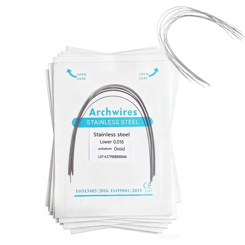 Dental Orthodontic Stainless Steel Round Arch Wire Ovoid Form 50 packs