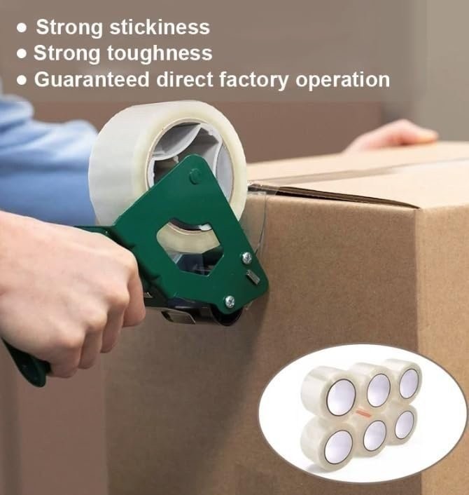 6 Rolls Shipping Packaging Box Packing Sealing Tape 2 mil 2″ x 110 Yard 330FT
