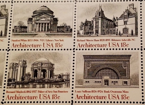 U.S. Scott #1928-1931, 1981 AMERICAN ARCHITECTURE 40-18c Mint Stamps