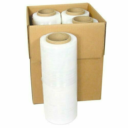 18″ x 1500FT 80 Gauge Pallet Wrap Stretch Film Shrink Hand Wrap 1500′ 4 Rolls