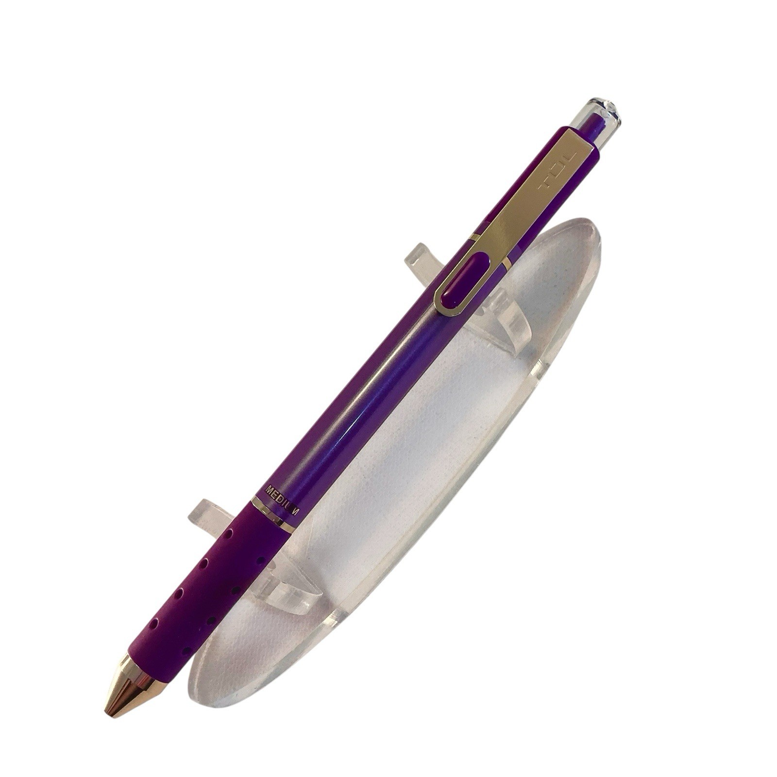 NEW TUL Pen Gel Dark Metallic Ink DARK PURPLE Limited Edition 0.8 Gold Accents