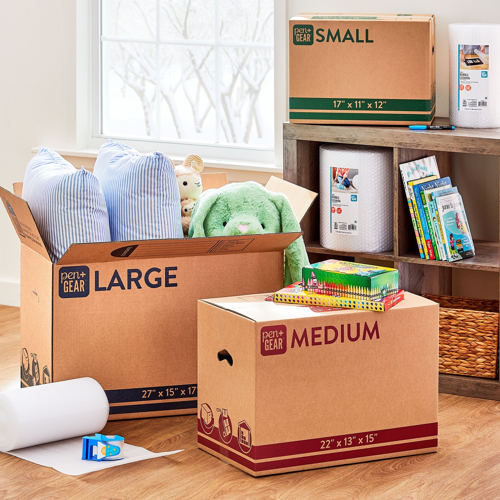 (10 Pack) Large Moving Boxes, 27L X 15W X 17H, Kraft